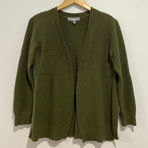 Marled Olive Green Cardigan Women Size L